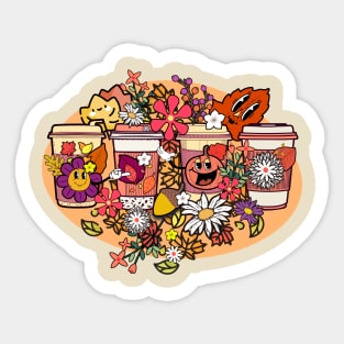 Fall Coffee to go Sticker